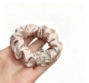 Korean-style satin square water diamond small intestine ring, high-elasticity hair tie band, versatile and won't damage hair, high-end hair accessory Specification image